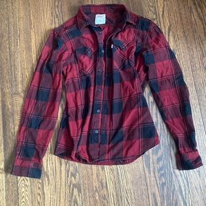 Red Levi’s flannel. Size medium